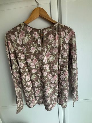 Jersey floral manga larga