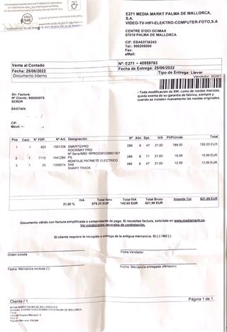 Patin eléctrico SmartGyro Rockway Pro en Palma