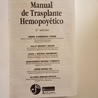 Manual de Trasplante Hematopoyético