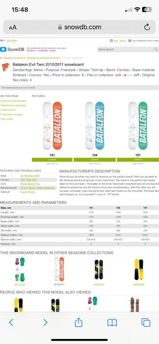 Tabla de Snow Bataleon Evil Twin 154