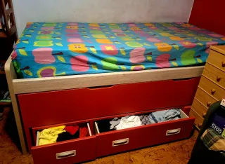 Cama nido con cajones
