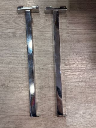 Barras perchero metálicas plateadas