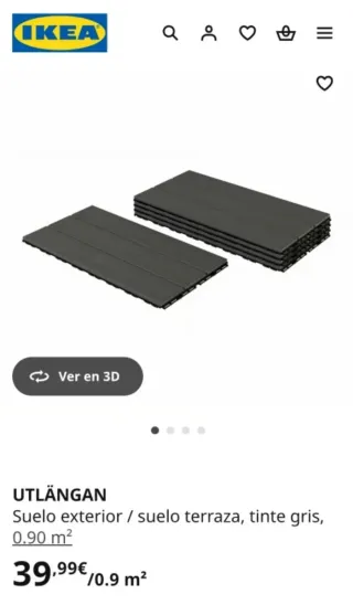 Suelo terraza exterior PVC Ikea UTLÄNGAN