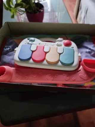 Gimnasio infantil piano y juguetes