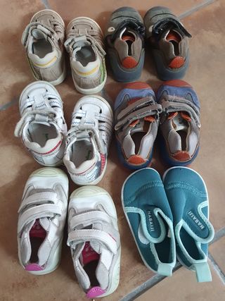 Lote de 6 pares de zapatos infantiles T.20