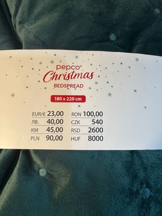 Cobertor Pepco Christmas Verde Novo