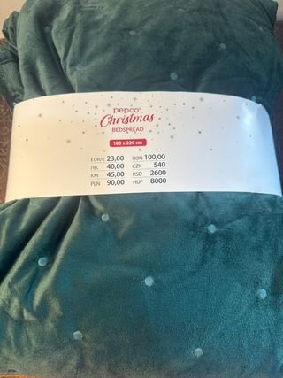 Cobertor Pepco Christmas Verde Novo