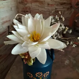 Perola lechera antigua azul