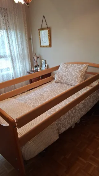 Cama articulada sanitaria con colchón