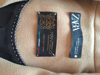 Abrigo Zara Manteco Beige