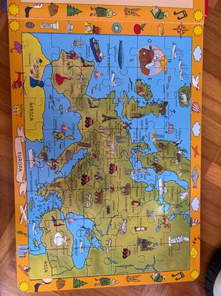 Atlas del Mundo para Niños - Libro Puzzle