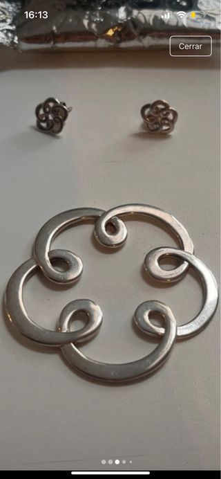 Juego Colgante y Pendientes Tous Plata 925