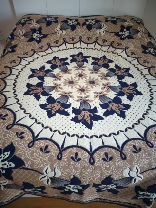 Coperta matrimoniale vintage artigianale