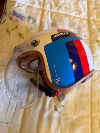 Casco Moto AXXIS Diseño Bandera nuevo