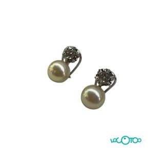Pendientes Oro 18k Perla y Diamante