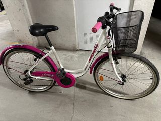 Bicicleta Paseo Niña Megamo Blanca/Rosa