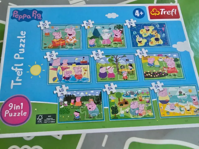Puzzles Peppa Pig Trefl 9 en 1 y 10 en 1