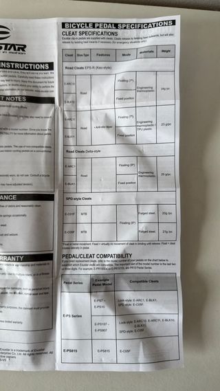 Pedales Exustar Bicicleta Indoor