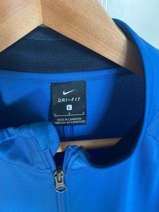 Felpa Nike Football Training Sport Dri-Fit Blu