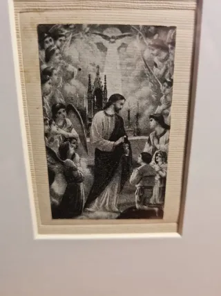 Cuadro religioso enmarcado