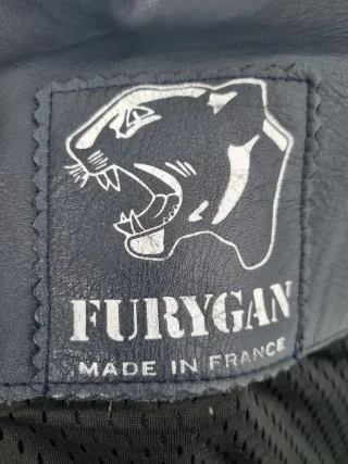 Chaqueta de cuero azul Furygan