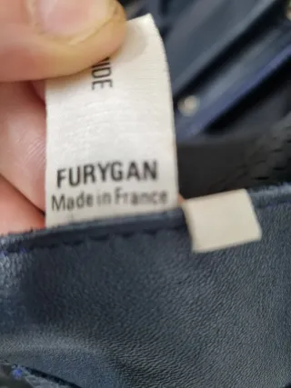 Chaqueta de cuero azul Furygan