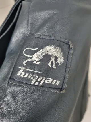 Chaqueta de cuero azul Furygan