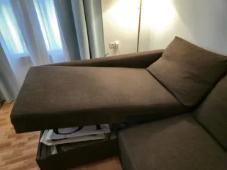 Sofá Cama Chaise Longue 220x150 Marrón