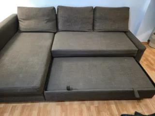 Sofá Cama Chaise Longue 220x150 Marrón