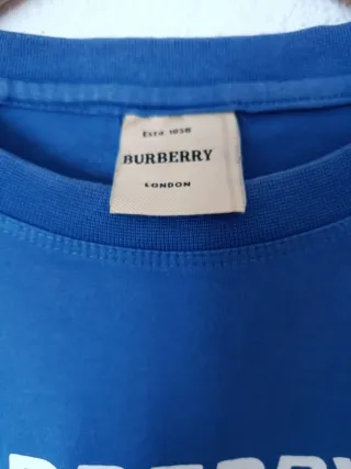 Camiseta Burberry Manga Larga Azul