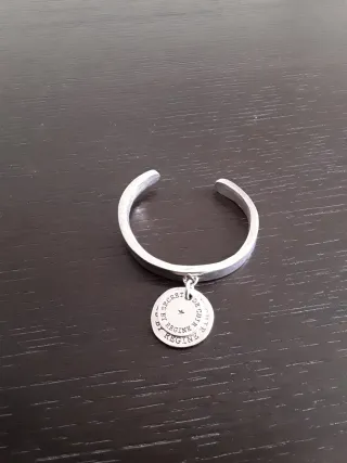 Pulsera Régine Secret de Cuir Plata