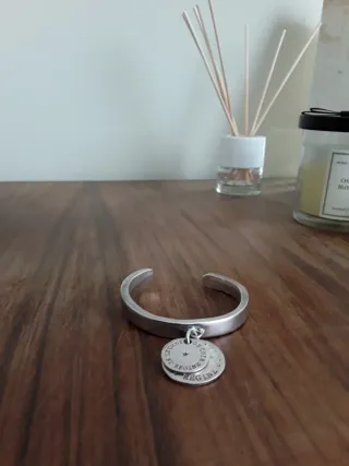 Pulsera Régine Secret de Cuir Plata