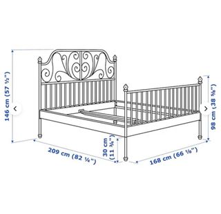 Cama Matrimonial Metálica Blanca