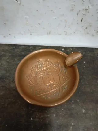 LIQUIDACIÓN 2026 Cenicero de cobre pequeño decorad