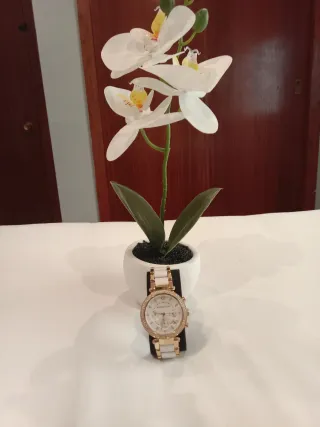 Reloj Michael Kors Dorado y Blanco