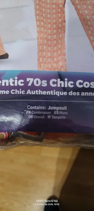 Disfraz Auténtico 70s Chic Talla M