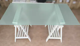 Mesa / Escritorio Cristal y Madera
