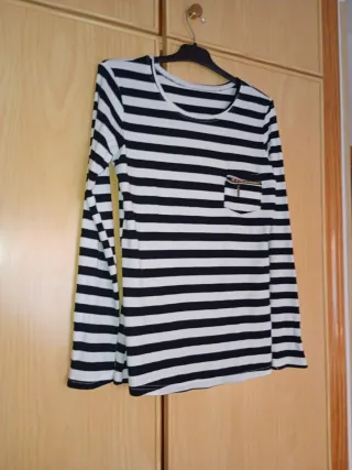 Camiseta Algodón Rayas Mujer