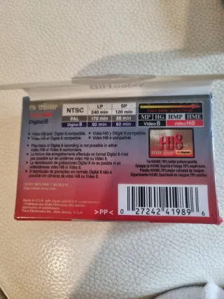 2 Cintas Video Sony Hi8 120min