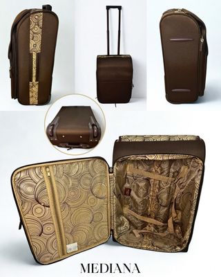 Juego 2 maletas y neceser viaje marrones