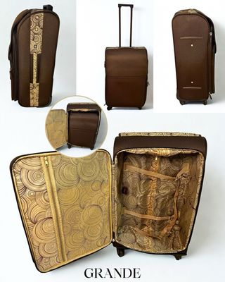 Juego 2 maletas y neceser viaje marrones