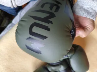 Guantes kick boxing Boxeo Venum elite evo Verde y