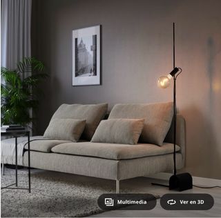 Lámpara de pie IKEA HÅRSLINGA Negra