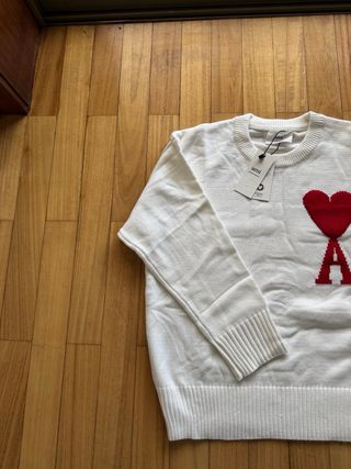 Sweatshirt Ami Paris Coração Vermelho