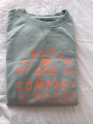 Sudadera Scalpers Turquesa Calavera