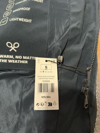 Plumífero largo acolchado Silbon Talla S