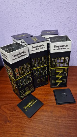 Pack 6 Cajas Metálicas Seagram's Gin New York