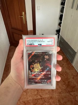Carta Pokémon Team Rocket's Meowth PSA 10
