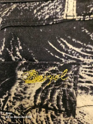 Pantalones Desigual Estampados Blanco y Negro