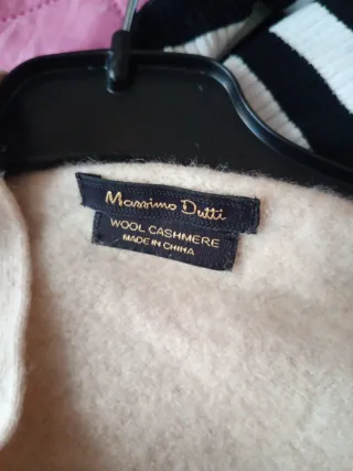 Chaquetilla de cashmere Massimo Dutti beige